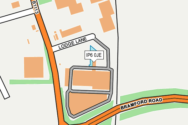 IP6 0JE map - OS OpenMap – Local (Ordnance Survey)