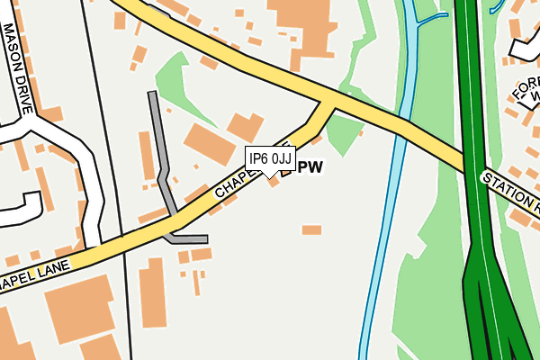 IP6 0JJ map - OS OpenMap – Local (Ordnance Survey)