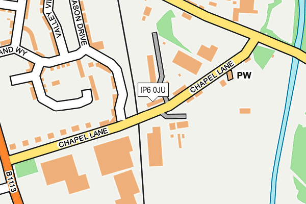 IP6 0JU map - OS OpenMap – Local (Ordnance Survey)