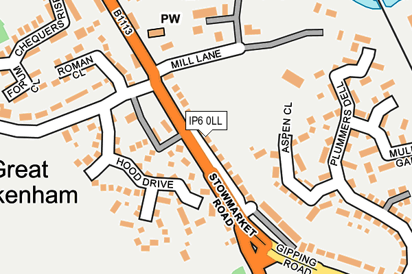 IP6 0LL map - OS OpenMap – Local (Ordnance Survey)