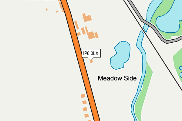 IP6 0LX map - OS OpenMap – Local (Ordnance Survey)