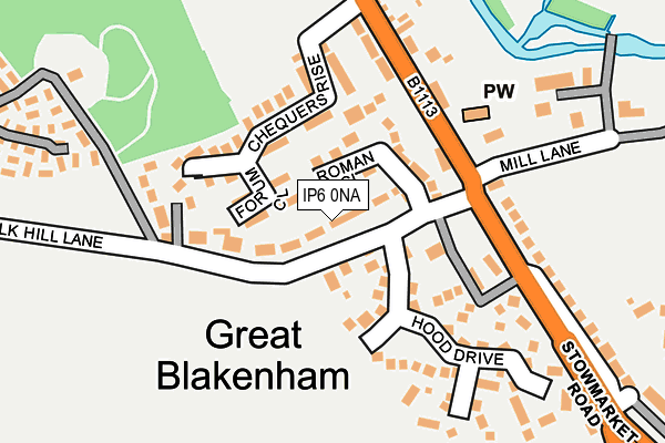 IP6 0NA map - OS OpenMap – Local (Ordnance Survey)