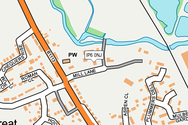 IP6 0NJ map - OS OpenMap – Local (Ordnance Survey)