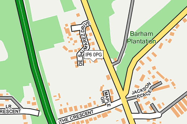 IP6 0PG map - OS OpenMap – Local (Ordnance Survey)