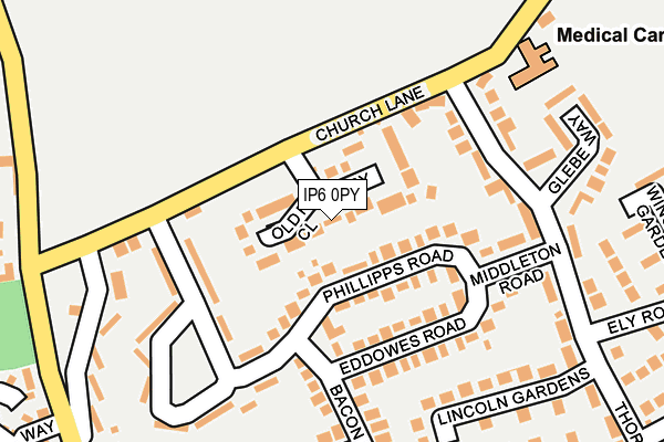 IP6 0PY map - OS OpenMap – Local (Ordnance Survey)