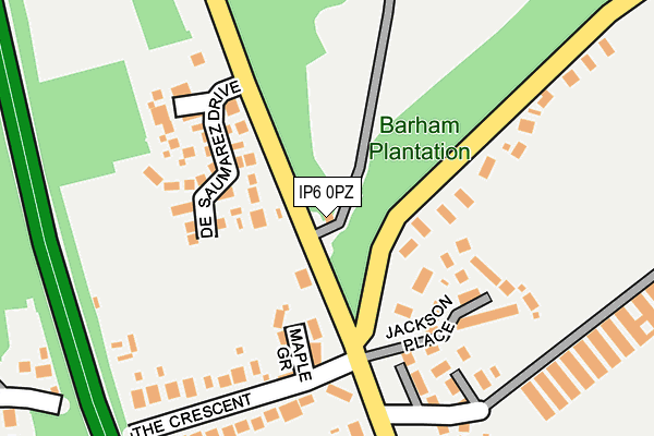 IP6 0PZ map - OS OpenMap – Local (Ordnance Survey)