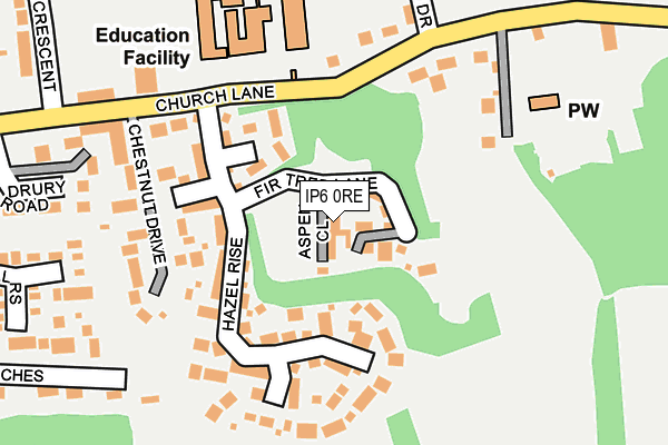 IP6 0RE map - OS OpenMap – Local (Ordnance Survey)