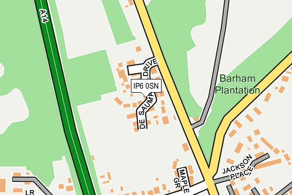 IP6 0SN map - OS OpenMap – Local (Ordnance Survey)