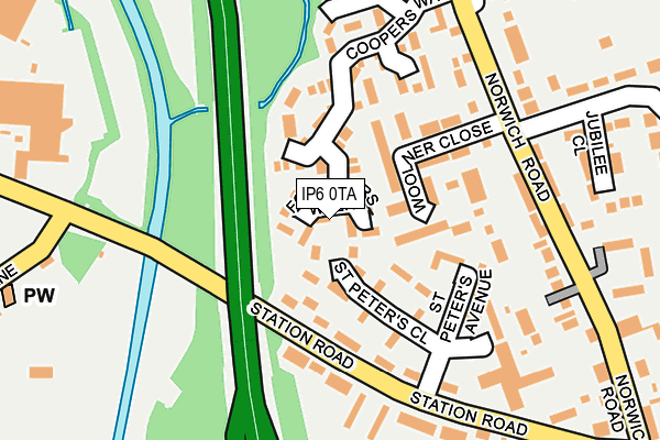 IP6 0TA map - OS OpenMap – Local (Ordnance Survey)
