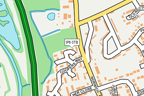 IP6 0TB map - OS OpenMap – Local (Ordnance Survey)