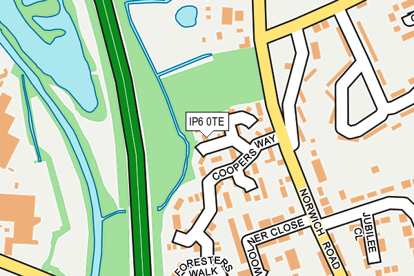 IP6 0TE map - OS OpenMap – Local (Ordnance Survey)