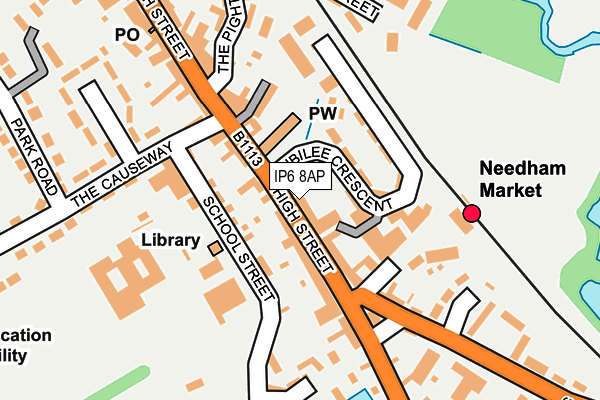 IP6 8AP map - OS OpenMap – Local (Ordnance Survey)