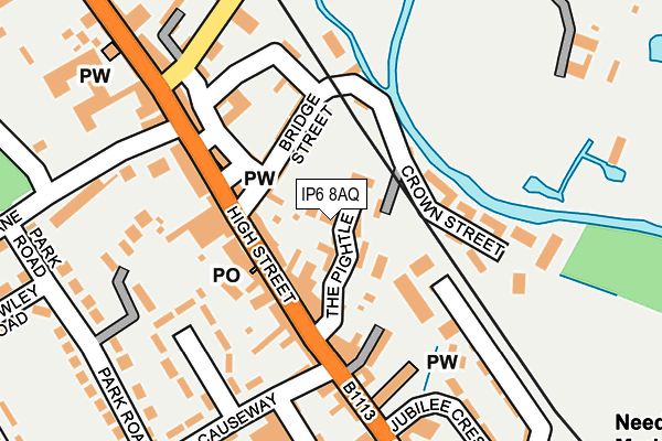 IP6 8AQ map - OS OpenMap – Local (Ordnance Survey)