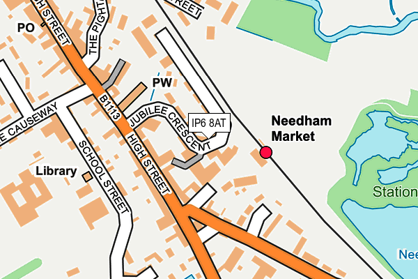 IP6 8AT map - OS OpenMap – Local (Ordnance Survey)