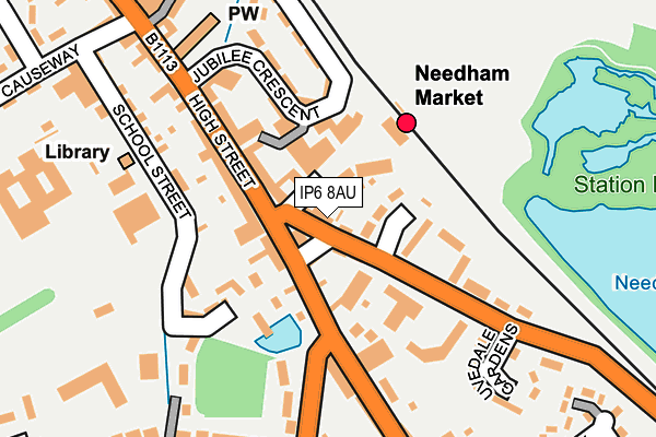 IP6 8AU map - OS OpenMap – Local (Ordnance Survey)