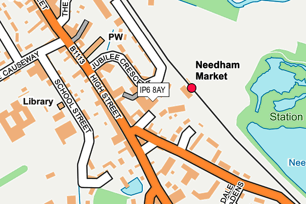 IP6 8AY map - OS OpenMap – Local (Ordnance Survey)