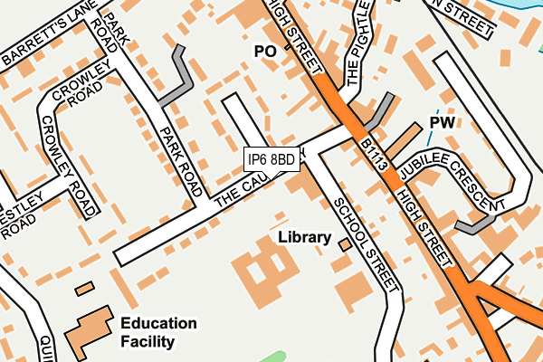 IP6 8BD map - OS OpenMap – Local (Ordnance Survey)