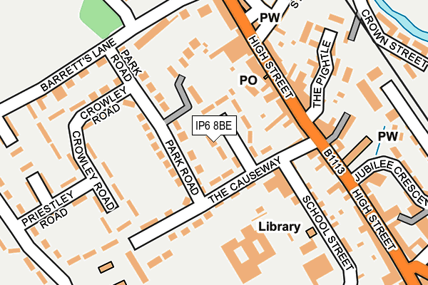 IP6 8BE map - OS OpenMap – Local (Ordnance Survey)