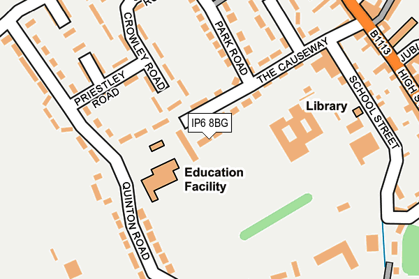 IP6 8BG map - OS OpenMap – Local (Ordnance Survey)