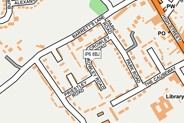 IP6 8BJ map - OS OpenMap – Local (Ordnance Survey)