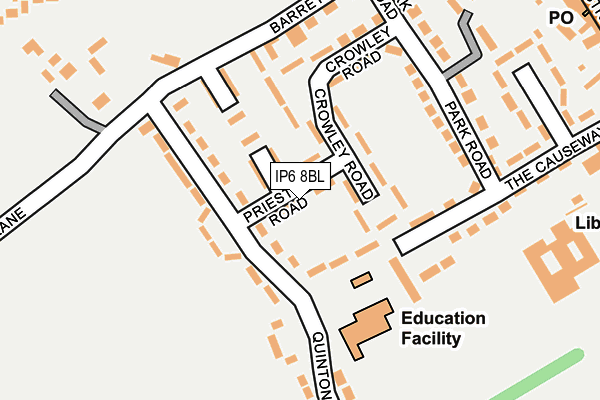 IP6 8BL map - OS OpenMap – Local (Ordnance Survey)