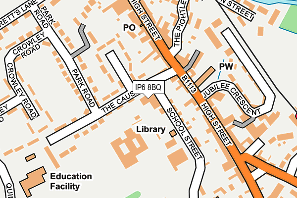 IP6 8BQ map - OS OpenMap – Local (Ordnance Survey)