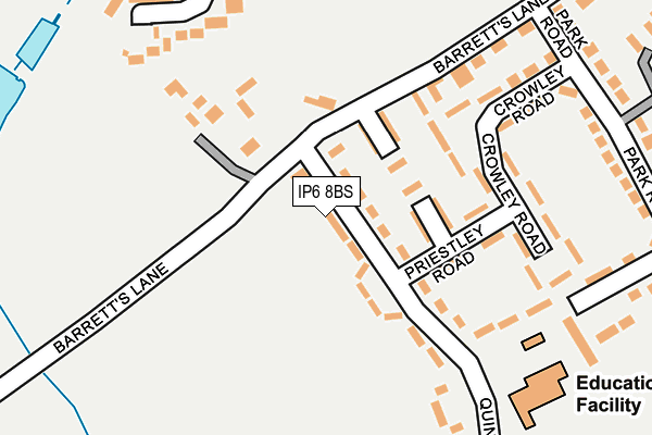 IP6 8BS map - OS OpenMap – Local (Ordnance Survey)