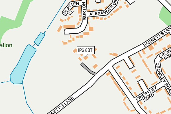IP6 8BT map - OS OpenMap – Local (Ordnance Survey)