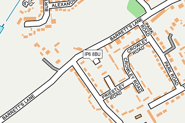 IP6 8BU map - OS OpenMap – Local (Ordnance Survey)