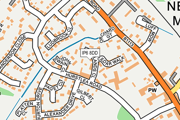 IP6 8DD map - OS OpenMap – Local (Ordnance Survey)