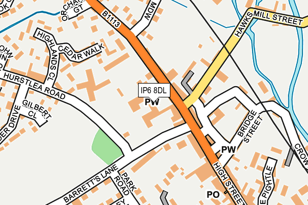IP6 8DL map - OS OpenMap – Local (Ordnance Survey)