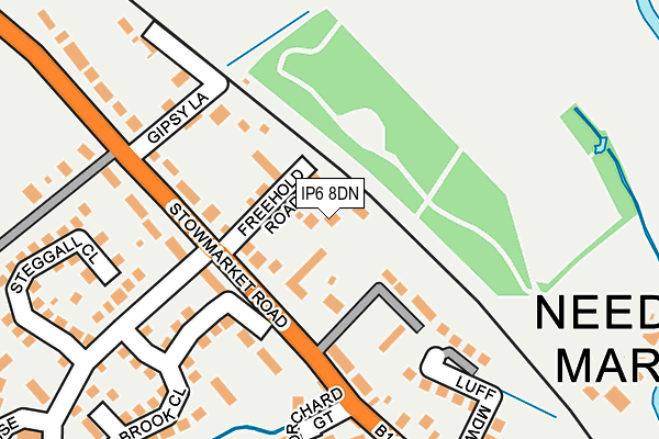 IP6 8DN map - OS OpenMap – Local (Ordnance Survey)