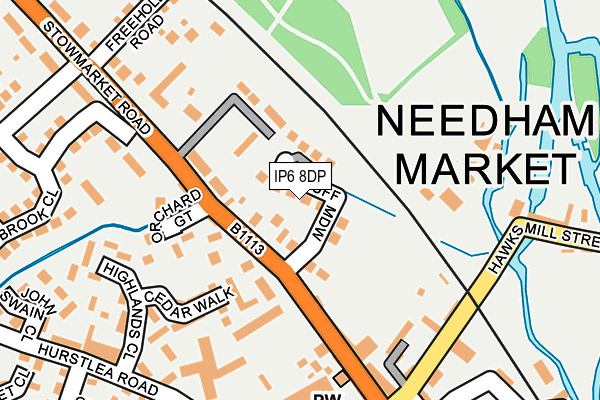 IP6 8DP map - OS OpenMap – Local (Ordnance Survey)