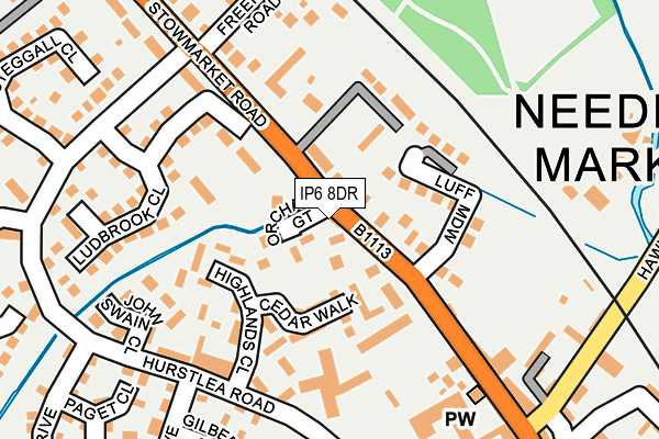 IP6 8DR map - OS OpenMap – Local (Ordnance Survey)