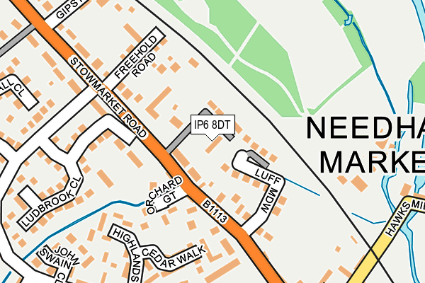 IP6 8DT map - OS OpenMap – Local (Ordnance Survey)