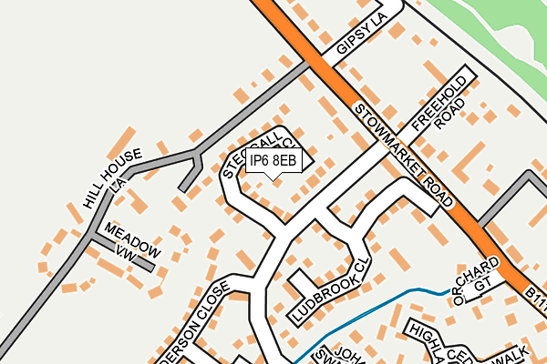 IP6 8EB map - OS OpenMap – Local (Ordnance Survey)