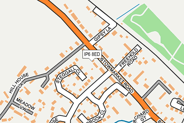 IP6 8ED map - OS OpenMap – Local (Ordnance Survey)