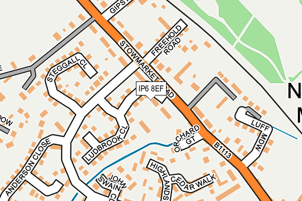 IP6 8EF map - OS OpenMap – Local (Ordnance Survey)