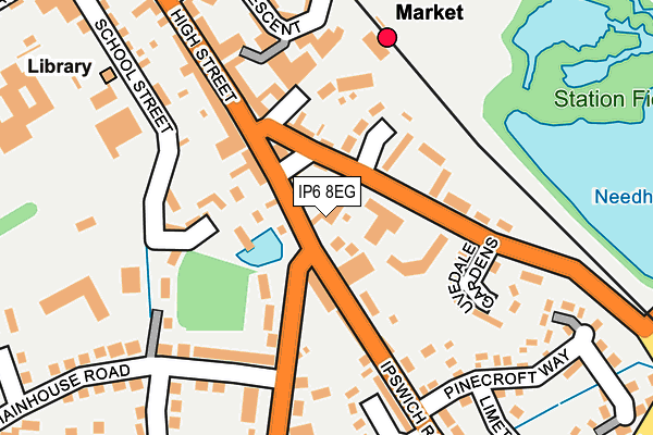IP6 8EG map - OS OpenMap – Local (Ordnance Survey)