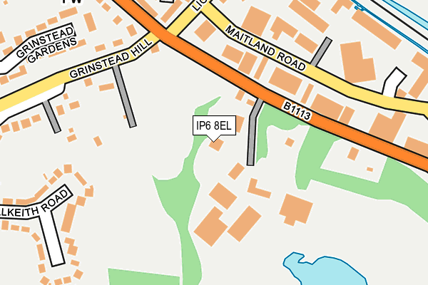 IP6 8EL map - OS OpenMap – Local (Ordnance Survey)