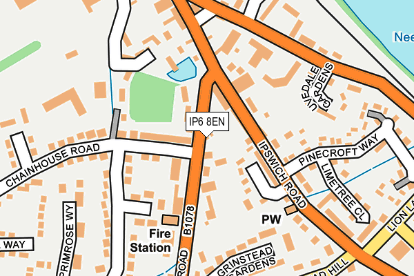 IP6 8EN map - OS OpenMap – Local (Ordnance Survey)