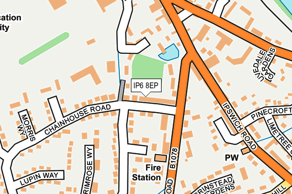 IP6 8EP map - OS OpenMap – Local (Ordnance Survey)