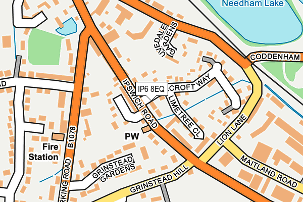 IP6 8EQ map - OS OpenMap – Local (Ordnance Survey)