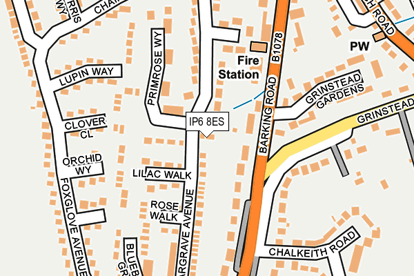 IP6 8ES map - OS OpenMap – Local (Ordnance Survey)