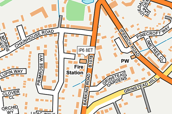 IP6 8ET map - OS OpenMap – Local (Ordnance Survey)