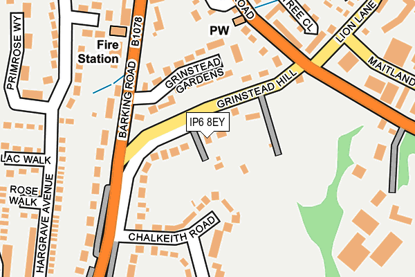 IP6 8EY map - OS OpenMap – Local (Ordnance Survey)