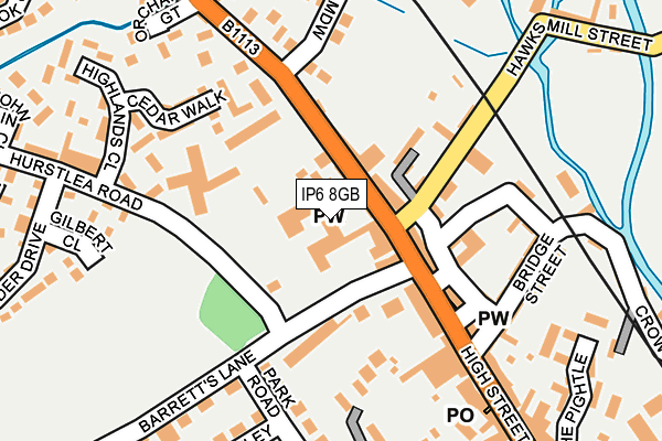 IP6 8GB map - OS OpenMap – Local (Ordnance Survey)