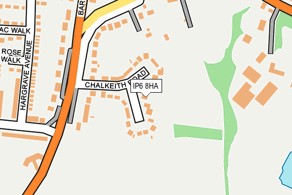 IP6 8HA map - OS OpenMap – Local (Ordnance Survey)