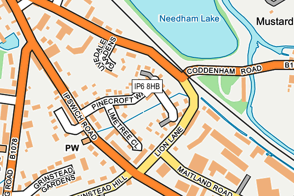 IP6 8HB map - OS OpenMap – Local (Ordnance Survey)