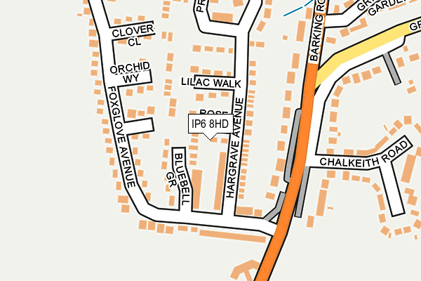 IP6 8HD map - OS OpenMap – Local (Ordnance Survey)
